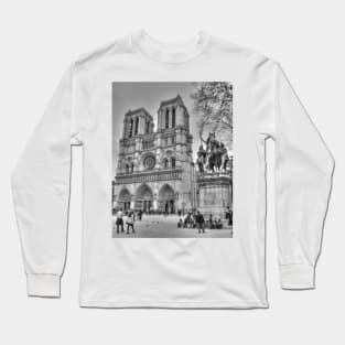 Notre Dame in Black & White Long Sleeve T-Shirt